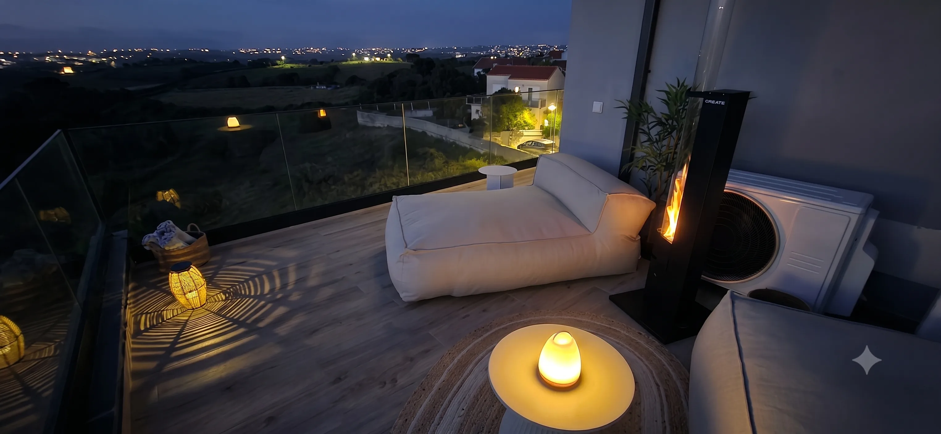 Rooftop terrace panorama